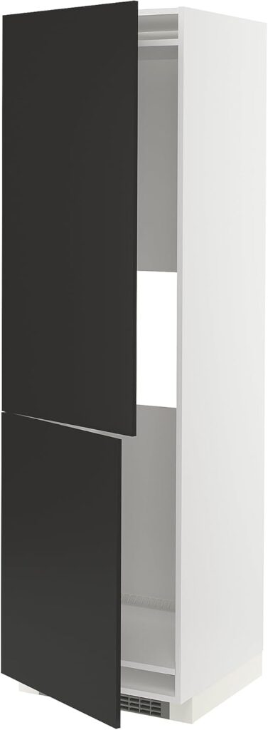 ProTuning METOD Hi cab f fridge or freezer w 2 drs, white/Nickebo matt anthracite, 60x60x200 cm