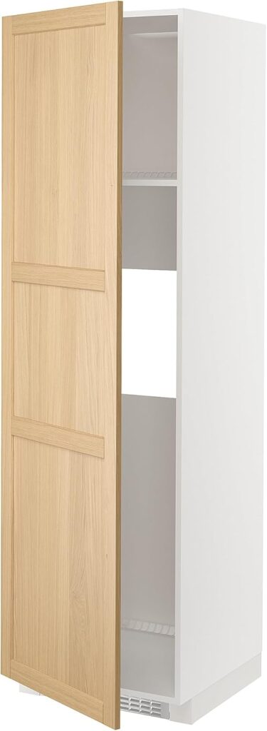 ProTuning METOD High cab f fridge or freezer w door, white/Forsbacka oak, 60x60x200 cm