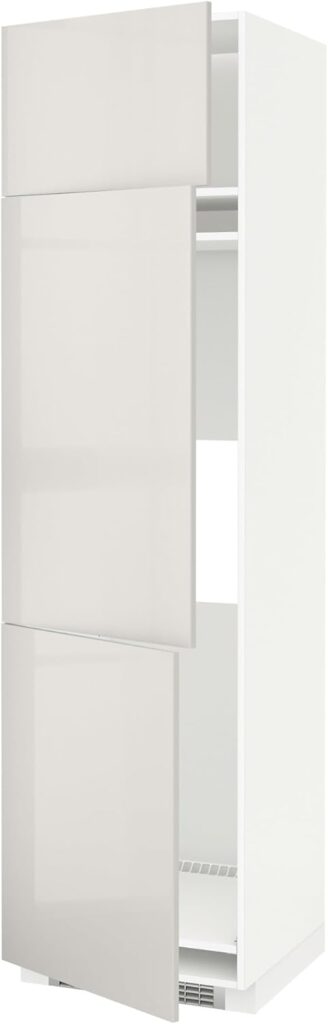 ProTuning METOD High cab f fridge/freezer w 3 doors, white/Ringhult light grey, 60x60x220 cm