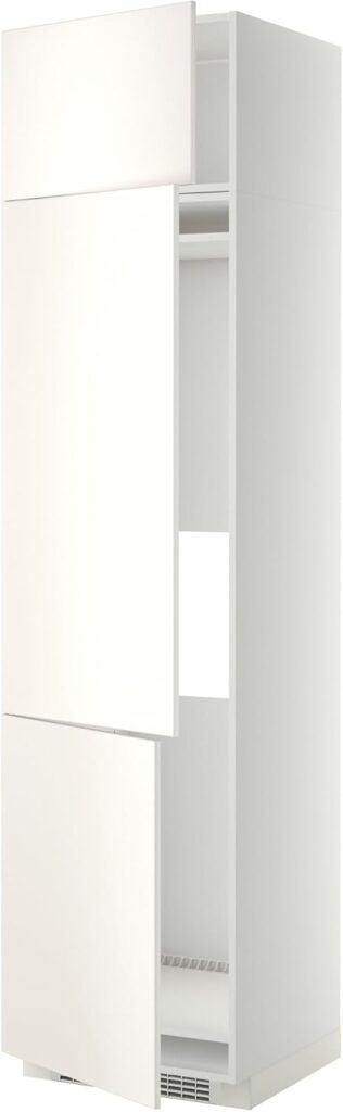 ProTuning METOD High cab f fridge/freezer w 3 doors, white/Veddinge white, 60x60x240 cm ProTuning METOD High cab f fridge/freezer w 3 doors, white/Veddinge white, 60x60x240 cm