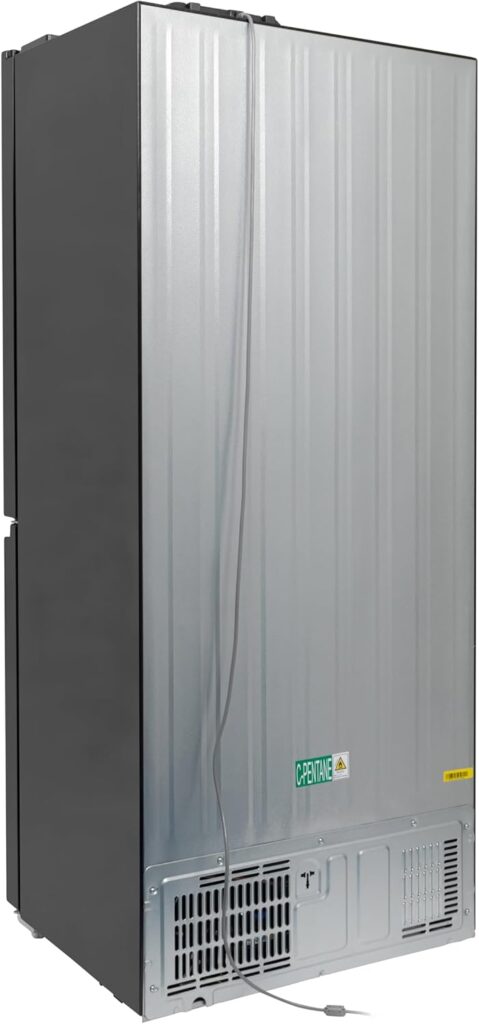 Willow WSBES4MDB 415L American Side by Side Fridge Freezer with Water Dispenser, Total No Frost, 5* Rating, LED Door Display, Mark-Proof Finish - Black           [Energy Class E]