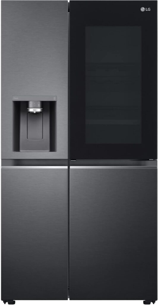 LG 635 Litre Side-By-Side American Fridge Freezer - Matte Black