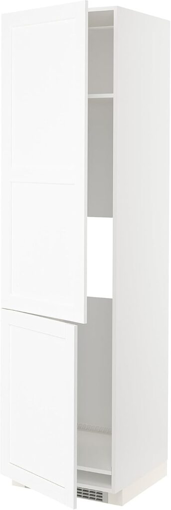 ProTuning METOD High cab f fridge/freezer w 2 doors, white Enköping/white wood effect, 60x60x220 cm