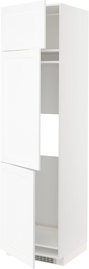 ProTuning METOD High cab f fridge/freezer w 3 doors, white Enköping/white wood effect, 60x60x220 cm