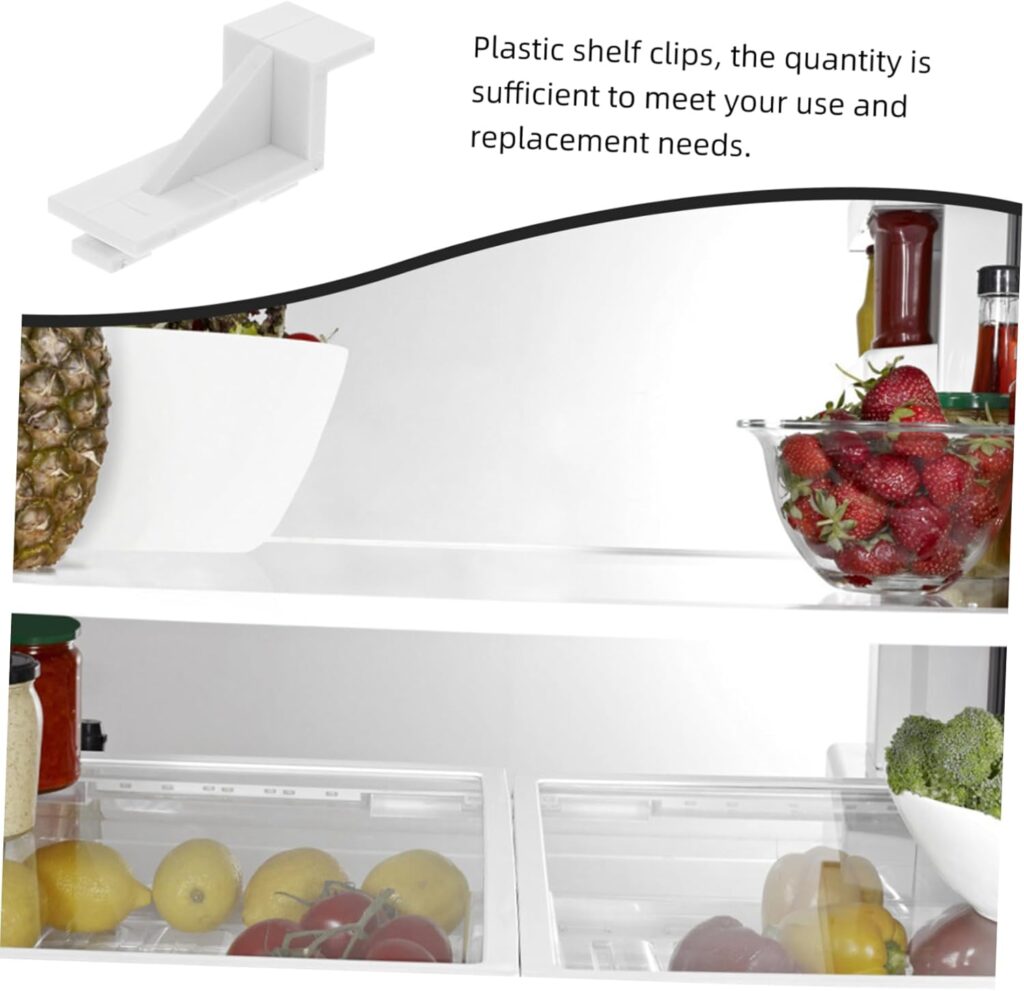 10pcs Plastic Snap Hook for Refrigerator Shelf Clips Freezer Shelf Clip Organizer Refrigerator Divider Plastic Fixer for Shelving