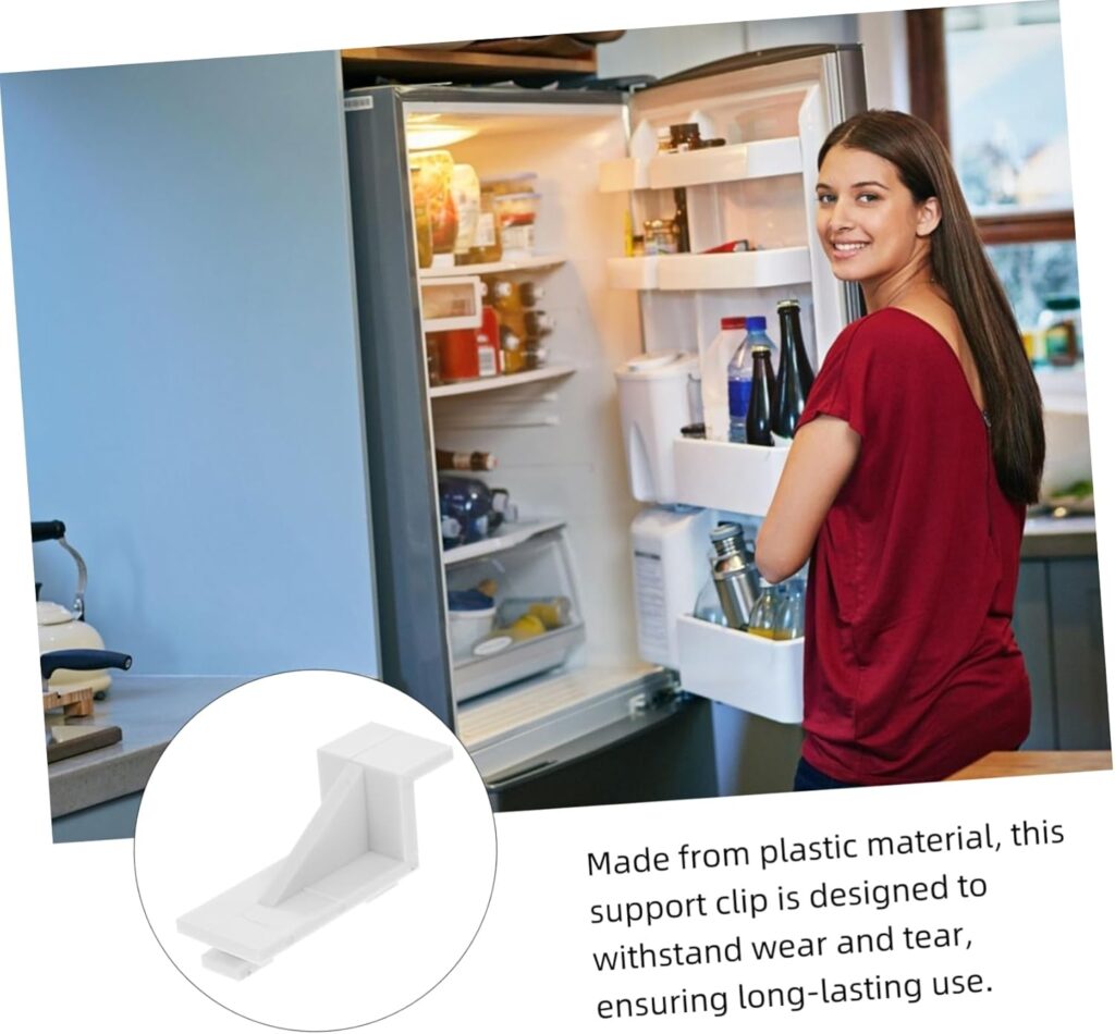 10pcs Plastic Snap Hook for Refrigerator Shelf Clips Freezer Shelf Clip Organizer Refrigerator Divider Plastic Fixer for Shelving