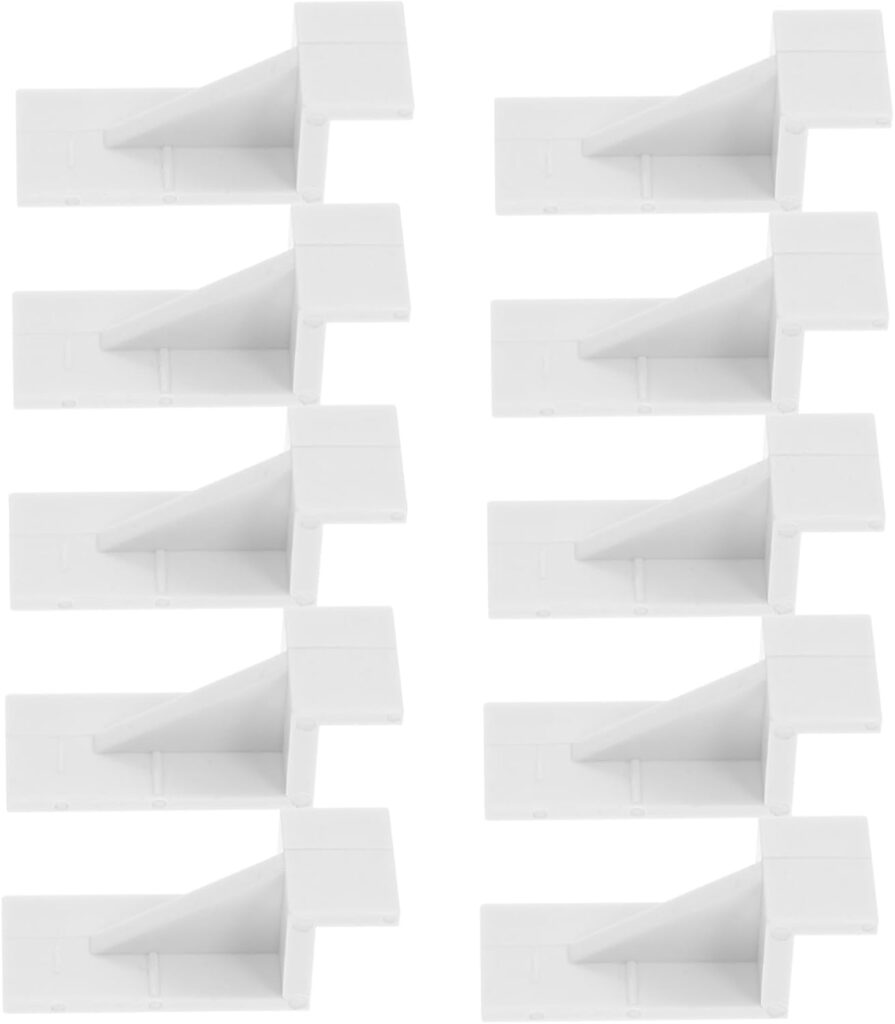 10pcs Plastic Snap Hook for Refrigerator Shelf Clips Freezer Shelf Clip Organizer Refrigerator Divider Plastic Fixer for Shelving