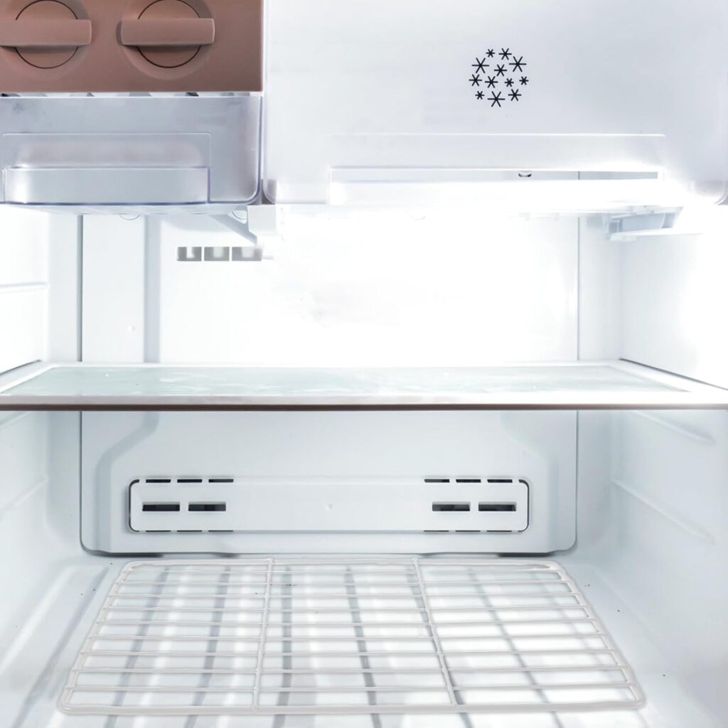 2 Pcs White Wire Freezer Shelf Organizer Rack 28×17 CM Grid Storage Divider for Chest Freezer and Refrigerator Internal Shelves Space Saving          [Energy Class A]