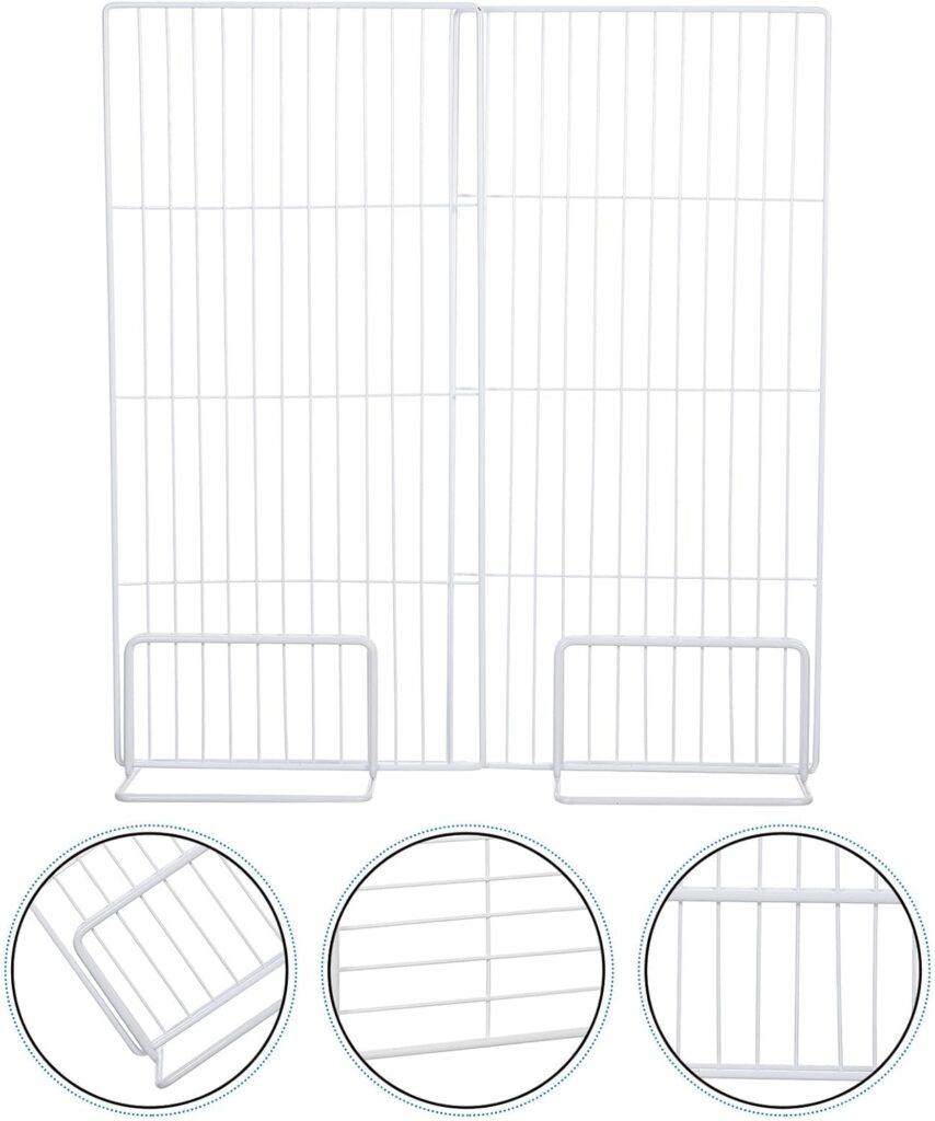Adjustable Refrigerator Storage Divider Wire Rack Cold-Resistant Organizer Shelf for Household Fridge and Freezer Anti-Slip Design for Secure Food Storage Expandable Partition