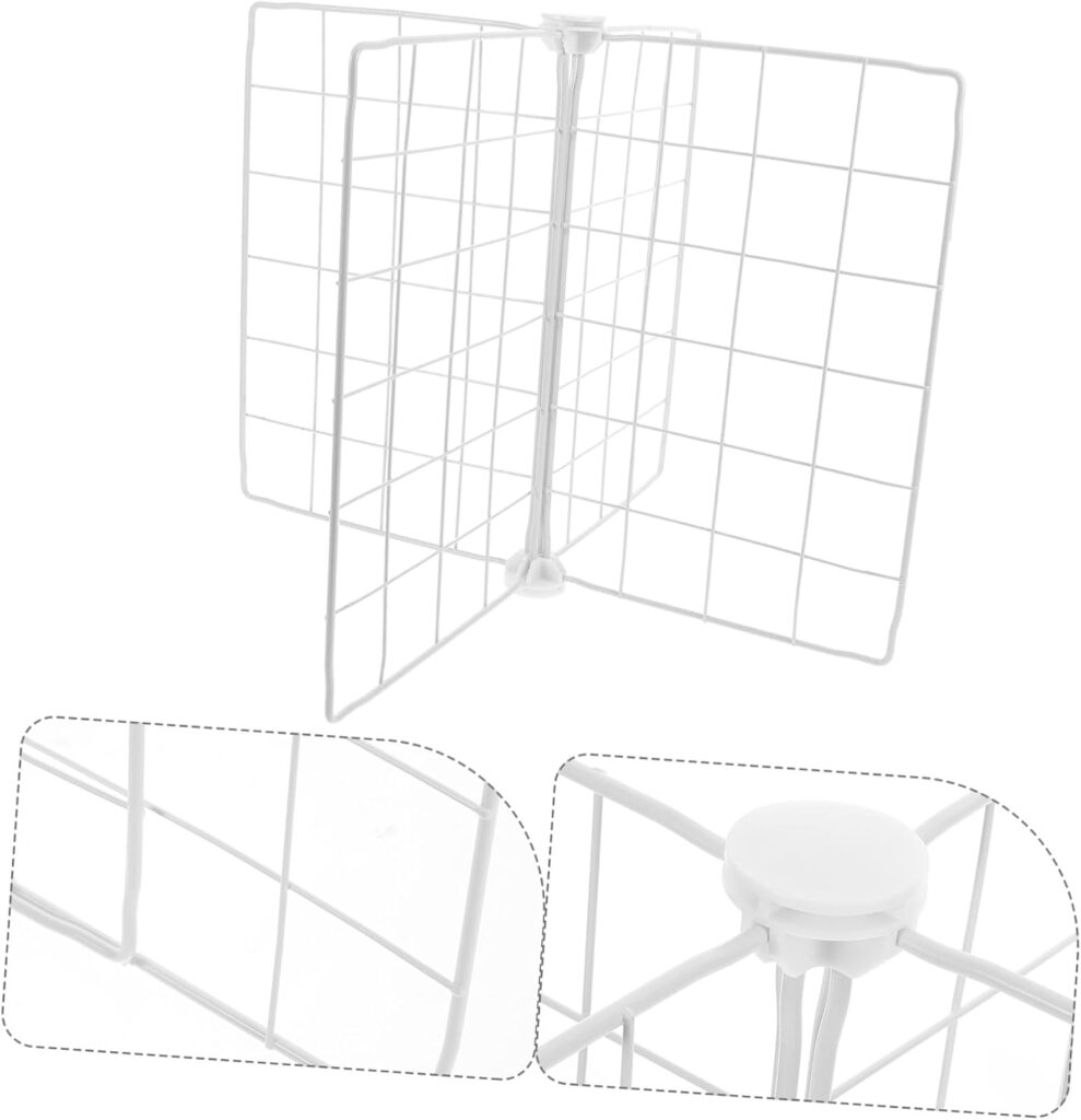 Angoily Freezer Divider Iron Wire Shelf Organizer with Adjustable Compartments and Ventilated Design for Refrigerator and Freezer Storage Compatible with Various Models for Efficient Food