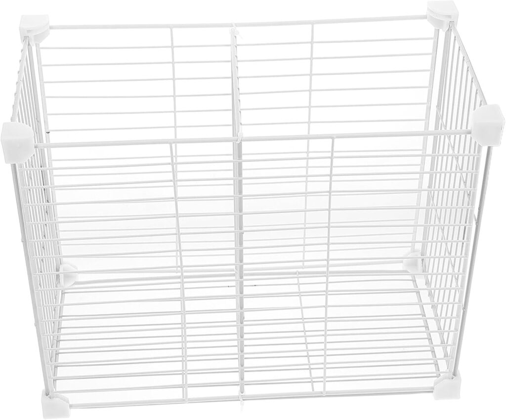 ARTIBETTER Wire Freezer Storage Basket with Bottom Organizer Metal Shelving Rack for Refrigerator and Freezer Vegetable Storage Basket Aesthetic Pantry Organizer Shelf Divider for Fruit High