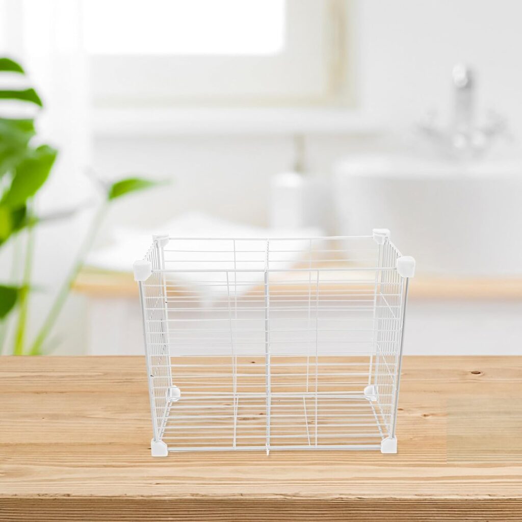 ARTIBETTER Wire Freezer Storage Basket with Bottom Organizer Metal Shelving Rack for Refrigerator and Freezer Vegetable Storage Basket Aesthetic Pantry Organizer Shelf Divider for Fruit High