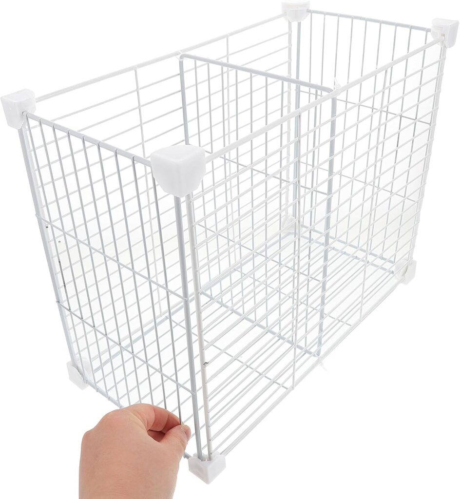 ARTIBETTER Wire Freezer Storage Basket with Bottom Organizer Metal Shelving Rack for Refrigerator and Freezer Vegetable Storage Basket Aesthetic Pantry Organizer Shelf Divider for Fruit High