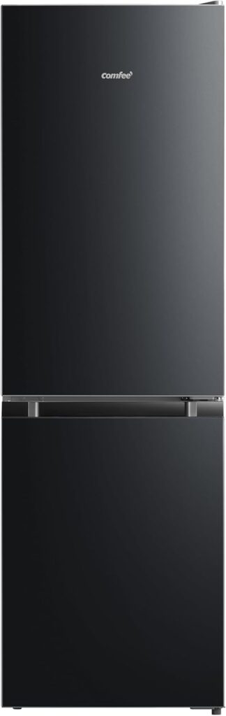 COMFEE RCB169BL2UK(E) 174 Litre Freestanding Fridge Freezer, Low Frost, Adjustable thermostat, Energy Saving LED lights, Reversible Door Hinge, Low Noise- Black           [Energy Class E]
