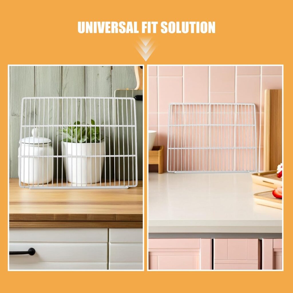 Healeved Refrigerator Freezer Shelf Rack Metal Wire Storage Basket Cabinet Organizing Shelf Wire Sorting Rack Divider Replacement For Kitchen Freezer          [Energy Class A]