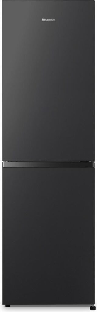 Hisense RB327N4ABD 50/50 Split 256 Litre 182cm High x 55cm Wide 3 Freezer Compartment Freestanding No Frost Fridge Freezer - Reversible Door - Wine Rack - Black - 2 Year Warranty           [Energy Class D]