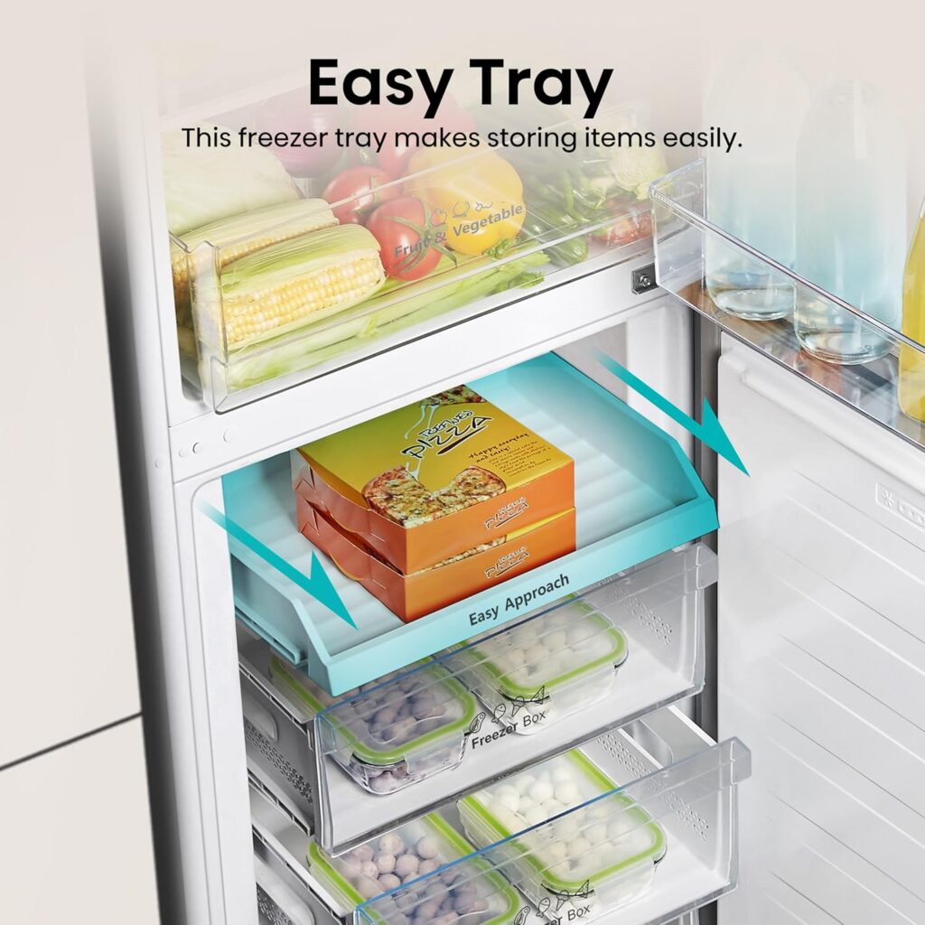 Hisense RB327N4BWE 55cm Freestanding 50/50 Fridge Freezer - 256 litre capacity - Total No Frost -LED Light - Reversible door - Silver - E Rated, H182.4 x W55 x D56.2 (cm)           [Energy Class E]