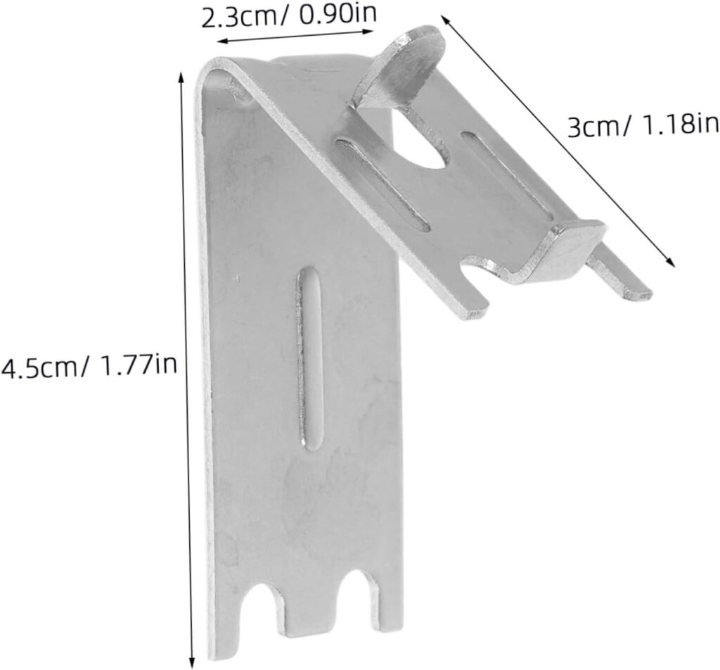 HOMSFOU 10pcs Stainless Steel Refrigerator Shelf Brackets Rust-resistant Fridge and Freezer Clips for Adjustable Shelving Organizers Easy Installation Kitchen Accessories          [Energy Class A]