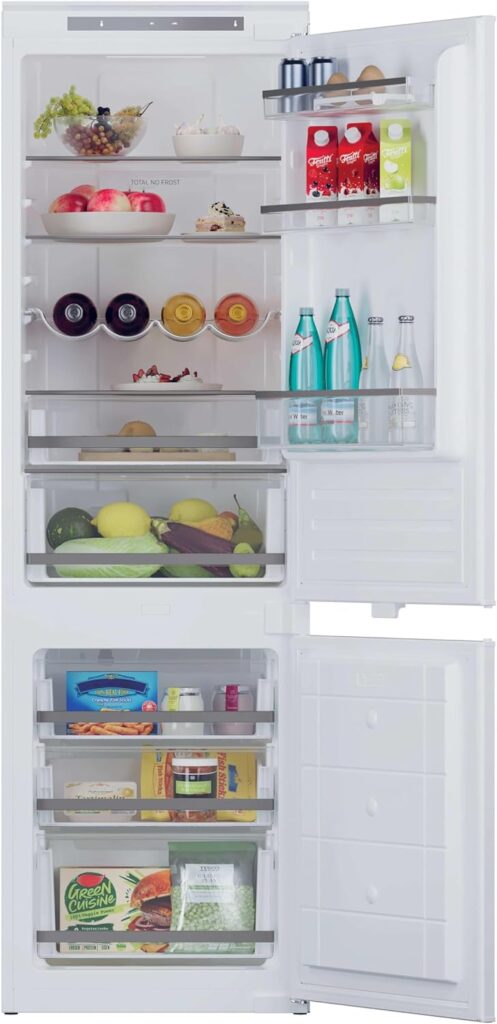 Hoover H-Fridge 300 Integrated Fridge Freezer, E Rated, Total No Frost, hOn App Connectivity, 244L Total Capacity, White, 54x54.5x177 cm - HOBBMT18EK           [Energy Class E]