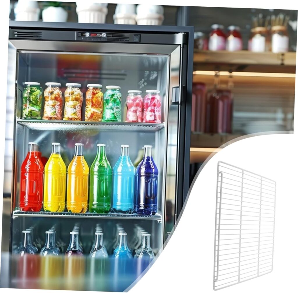 Metal Refrigerator Shelf Organizer Adjustable Wire Divider for Home and Commercial Use Detachable Freezer Separator Board Easy-Clean Wire Fridge Storage Partition