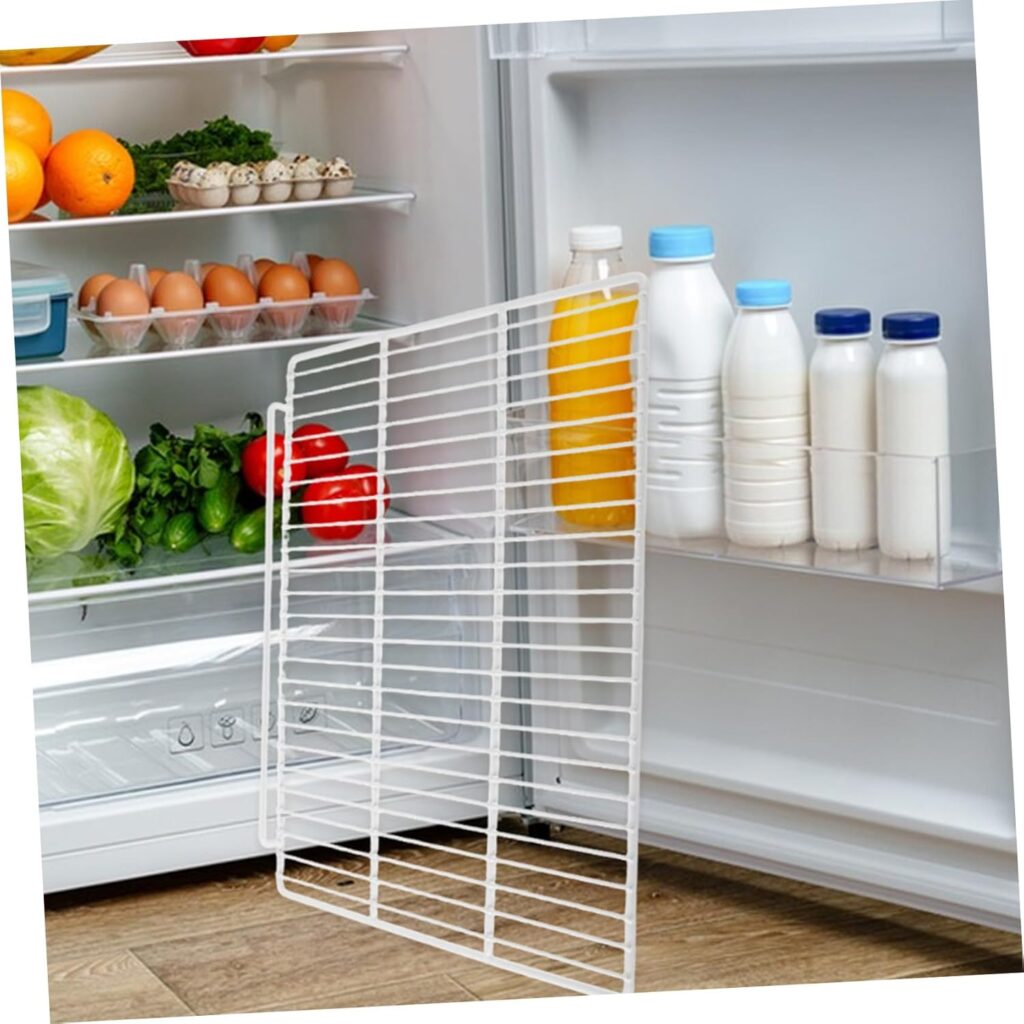 Metal Refrigerator Shelf Organizer Adjustable Wire Divider for Home and Commercial Use Detachable Freezer Separator Board Easy-Clean Wire Fridge Storage Partition