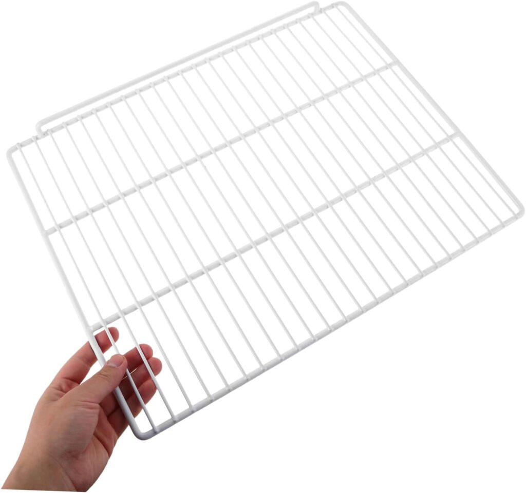 Metal Refrigerator Shelf Organizer Adjustable Wire Divider for Home and Commercial Use Detachable Freezer Separator Board Easy-Clean Wire Fridge Storage Partition