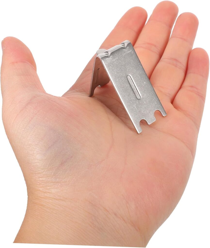 Mikinona 10pcs Stainless Steel Refrigerator Shelf Supports Adjustable Heavy Duty Hooks for Freezer and Fridge Shelving Storage Organization          [Energy Class A]