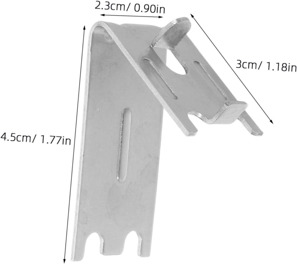 Mikinona 10pcs Stainless Steel Refrigerator Shelf Supports Adjustable Heavy Duty Hooks for Freezer and Fridge Shelving Storage Organization          [Energy Class A]