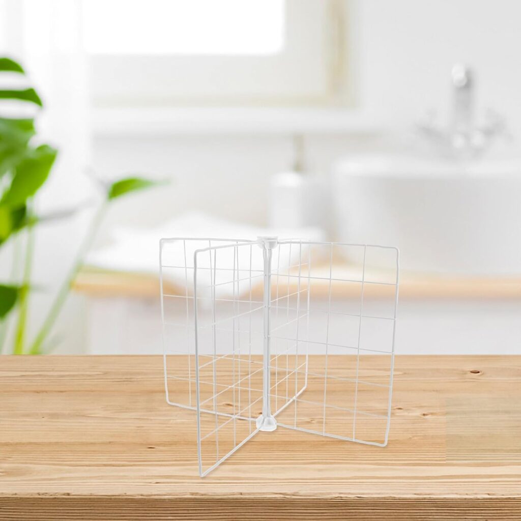 NUOBESTY Metal Fridge Divider Shelf 4-Compartment Iron Refrigerator Separator 41x41x32cm Chest Freezer Divider for Deep Freezer Organiser