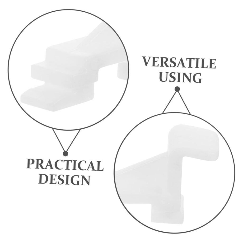 ULTECHNOVO 10pcs Plastic Snap Hooks for Fridge Freezer Shelf Clips Refrigerator Shelf Divider Clip for Shelving