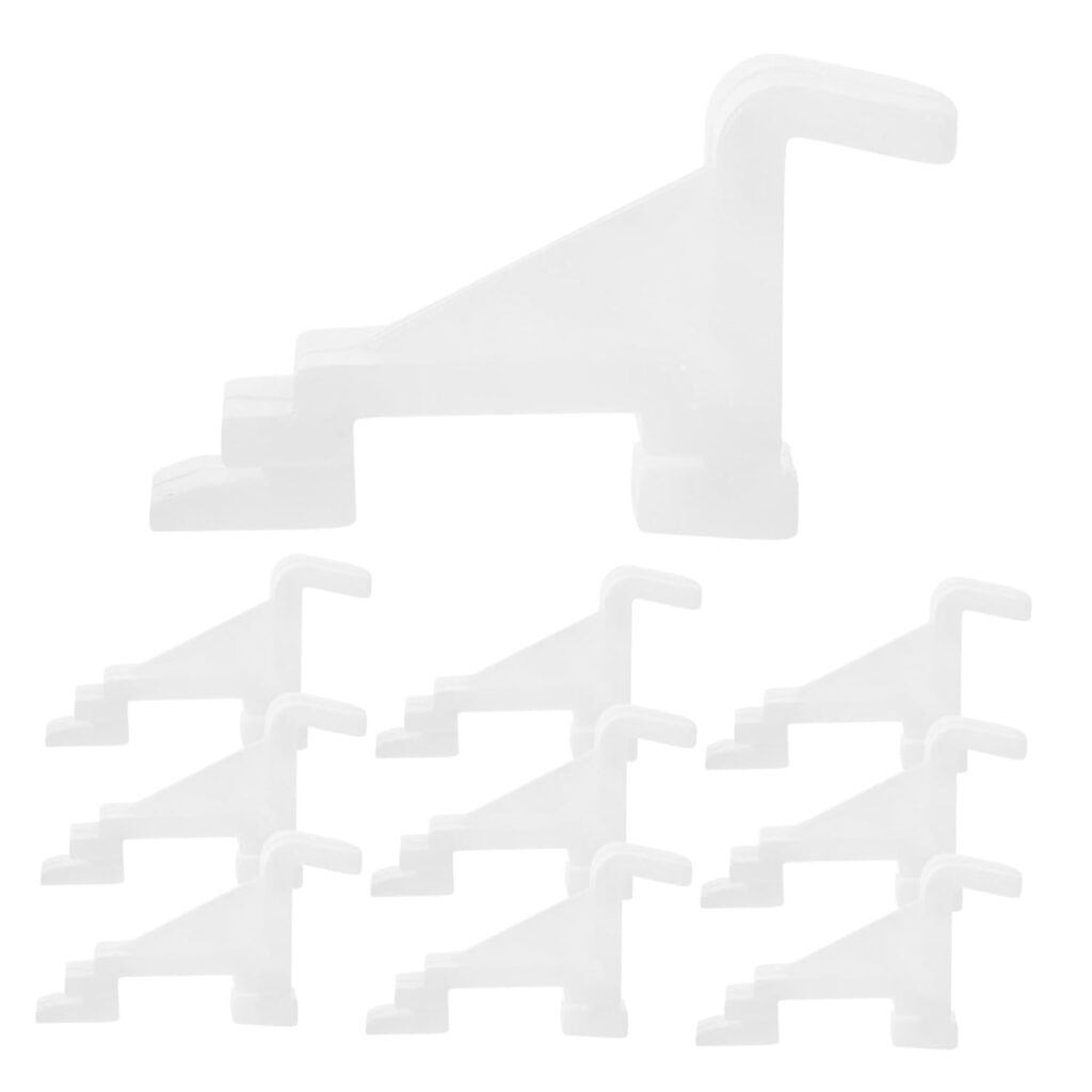 ULTECHNOVO 10pcs Plastic Snap Hooks for Fridge Freezer Shelf Clips Refrigerator Shelf Divider Clip for Shelving