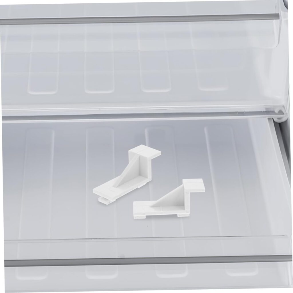 VALICLUD 10pcs Plastic Refrigerator Shelf Clips Large Hook Freezer Divider Support Brackets Compatible Fridge and Freezer Shelving Accessories