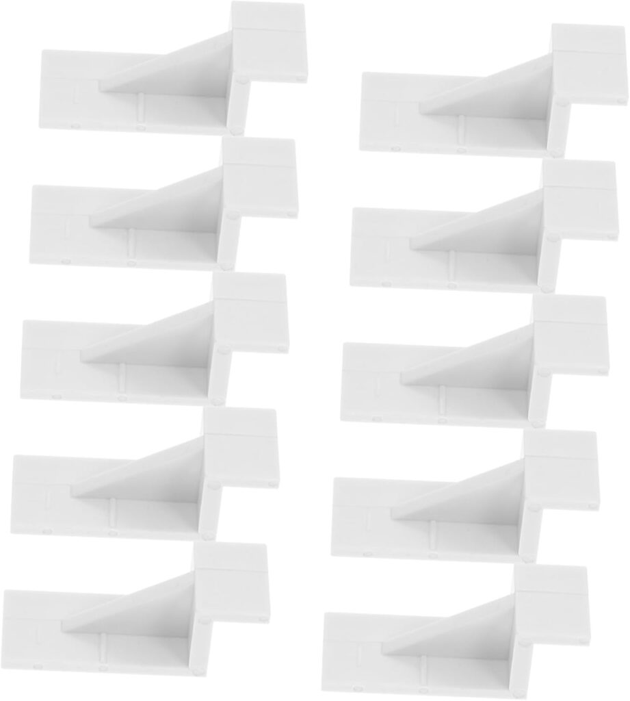 VALICLUD 10pcs Plastic Refrigerator Shelf Clips Large Hook Freezer Divider Support Brackets Compatible Fridge and Freezer Shelving Accessories