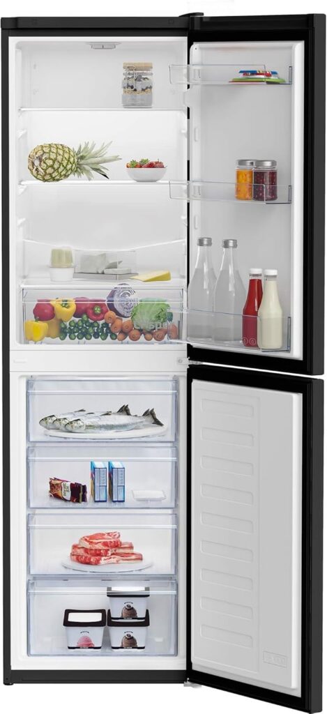Beko CFG4582B Frost Free Fridge Freezer - Black - E Rated Beko CFG4582B Frost Free Fridge Freezer - Black - E Rated