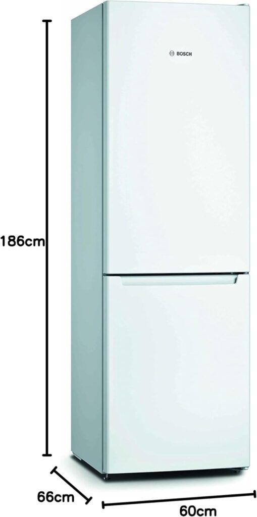 Bosch Home  Kitchen Appliances Bosch KGN34NWEAG Serie 2 Freestanding Fridge Freezer, No Frost, 297L capacity, 60cm wide, White          [Energy Class E]