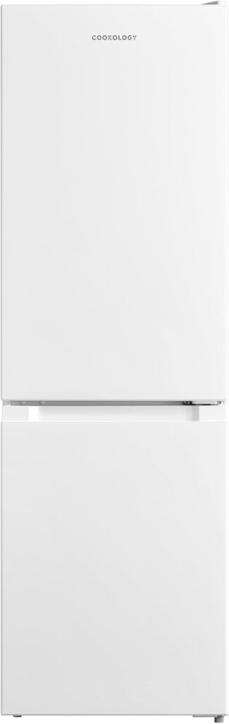 Cookology CFF174BK Freestanding Fridge Freezer in Black - 174l Capacity - Static Cooling - Adjustable Temperature Control, Shelves  Legs - Reversible Doors - LED Light - 4 Star Freezer Rating          [Energy Class E]