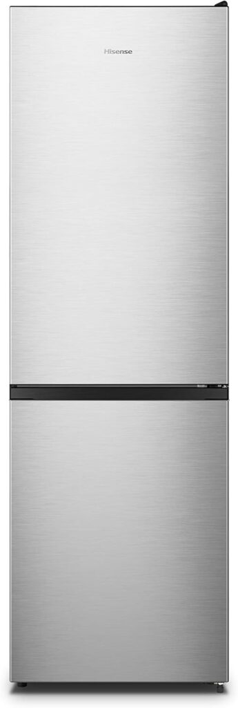 Hisense RB390N4ACE 60cm Free Standing Fridge Freezer Stainless Steel E Rated          [Energy Class E]