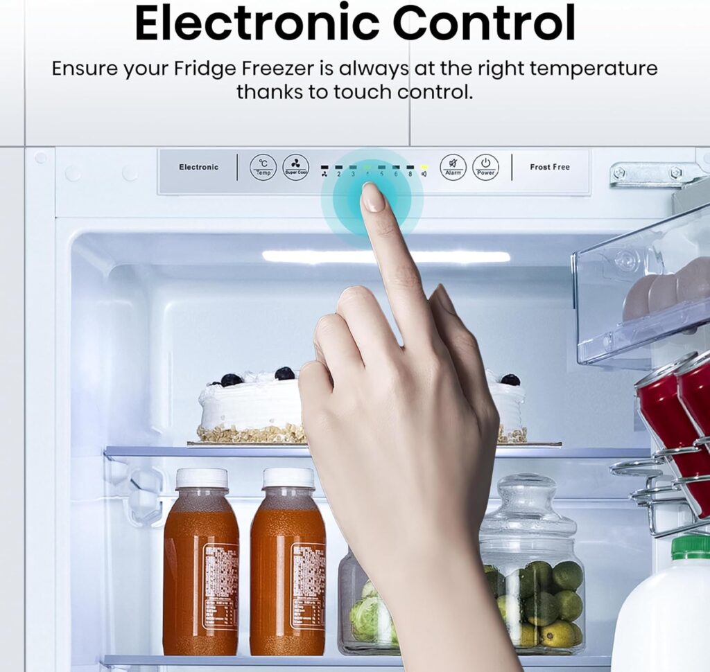Hisense RIB291F4AWE Built in Frost Fres Fridge Freezer, Multi Air Flow, Electronic Control, Multi Air Flow, Sliding hinge 54D x 54W x 176.8H cm, White          [Energy Class E]