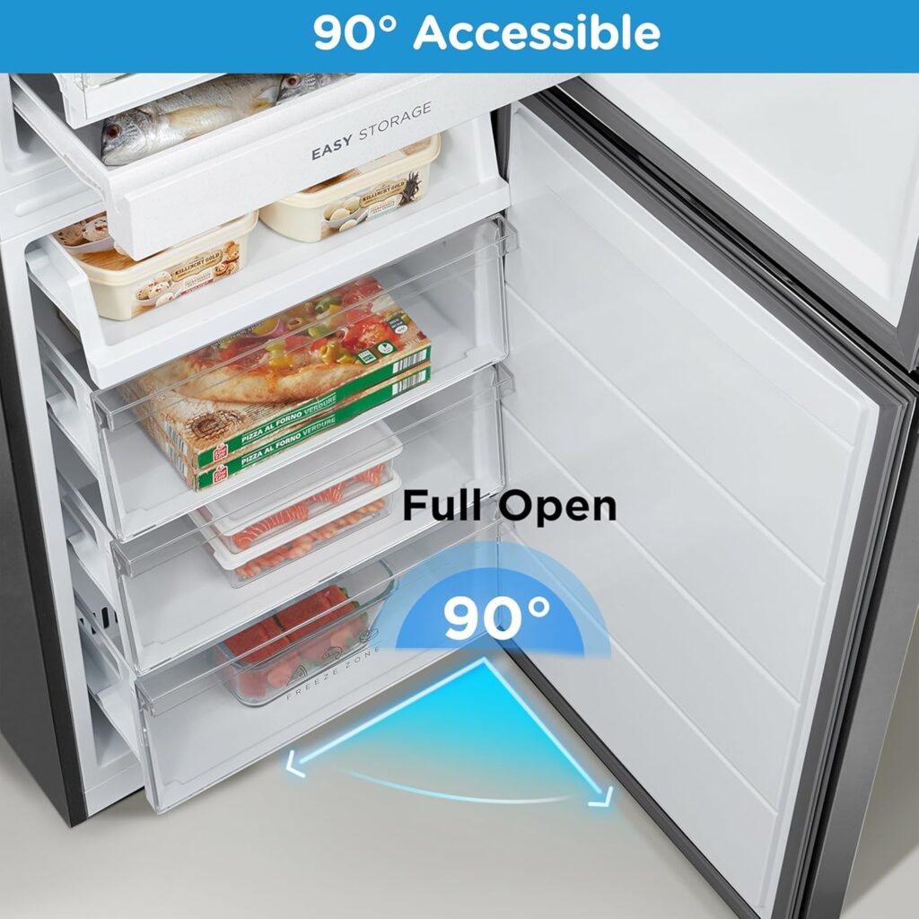 Midea 50/50 Total No Frost Fridge Freezer - Silver - D Rated          [Energy Class D]