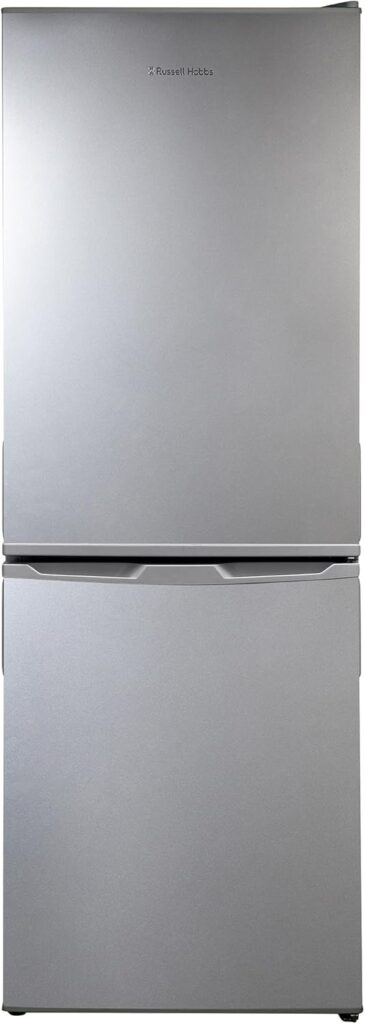 Russell Hobbs Fridge Freezer Low Frost Silver 60/40, 174 Total Capacity, Freestanding 50cm Wide 145cm High, Fast Freeze, Adjustable Thermostat, 2 Year Guarantee RH145FF501E1S          [Energy Class E]