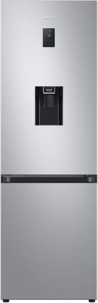 Samsung Classic Fridge Freezer, with Wine Shelf, Features Big Door Bin, All Around Cooling and SpaceMax Technologies, Silver, 7 Series, RB34C652ESA/EU          [Energy Class E]