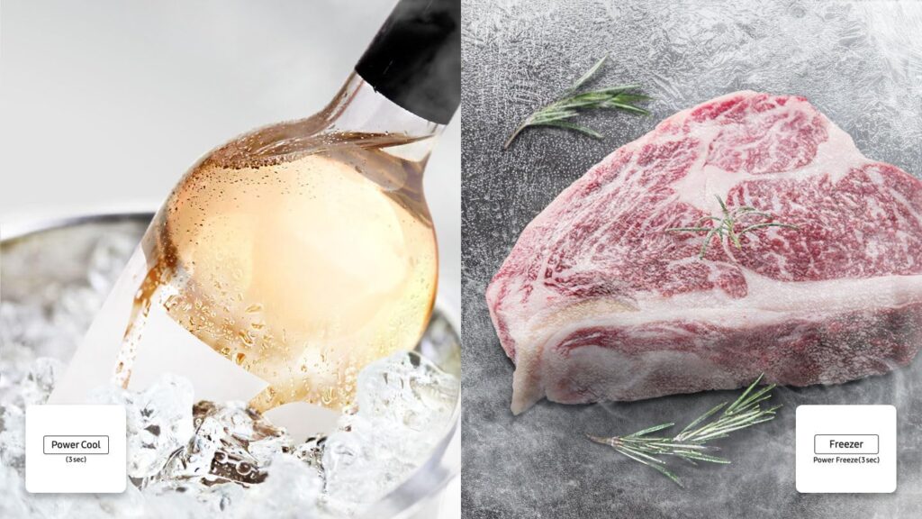 Samsung Series 7 French Style Fridge Freezer, Features SpaceMax™ and Twin Cooling Plus™ Technology, Ice Dispenser, Black, Model: RF50C532EB1          [Energy Class E]