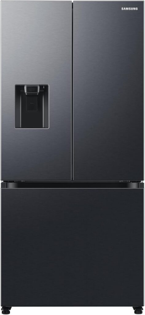 Samsung Series 7 French Style Fridge Freezer, Features SpaceMax™ and Twin Cooling Plus™ Technology, Ice Dispenser, Black, Model: RF50C532EB1          [Energy Class E]