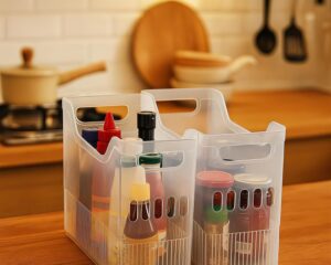 3 Pcs Plastic Fridge Organizer Bins with Wheels Review