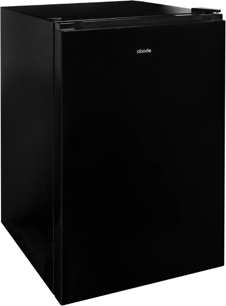 Abode Under Counter Freezer 48cm Wide Freestanding Black 60 Litre with 3 Drawers, Adjustable Feet  Reversible Door, 4 Star Freezer, Suitable for Garages  Outbuildings A85UCFZ482E1B (Black, 48 cm)          [Energy Class E]