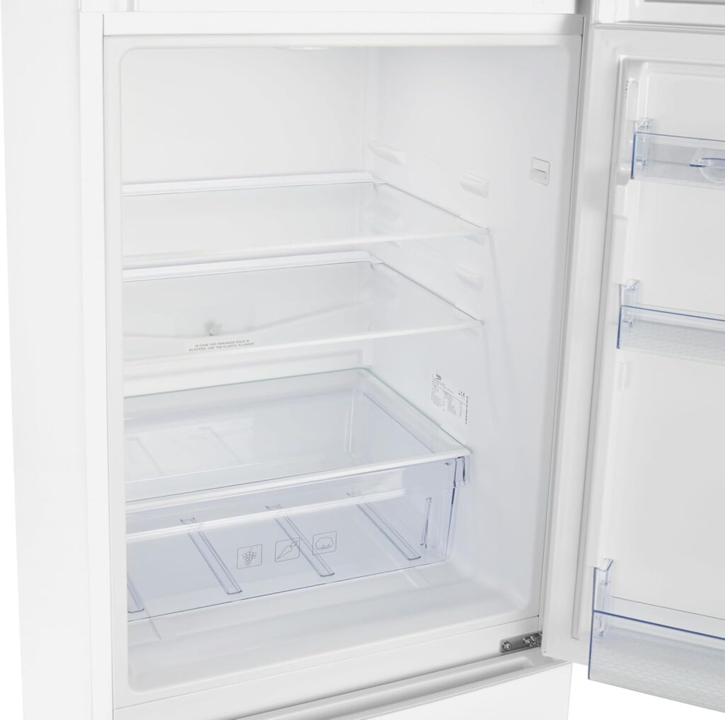 Beko CFG4552W Fridge Freezer | 50/50 Freestanding Frost Free | E Rated Energy Class| Large 220 Litre Capacity | Freezer Guard | LED Light          [Energy Class E]