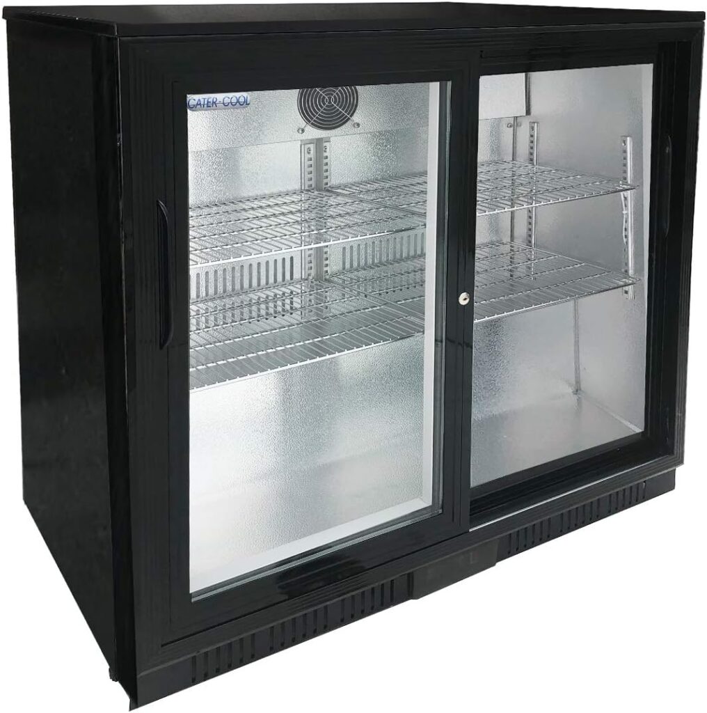 Cater-Cool Double Sliding Door Bottle Cooler With LED Lighting ck0502LED (UK Mainland Del Only)
