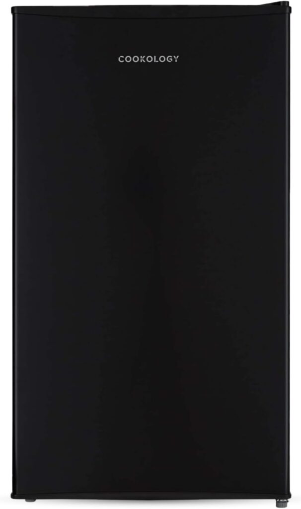 Cookology UCIF93BK Freestanding under counter Fridge in Black - 93 Litre Capacity - Adjustable Temperature Control  Legs - With Chiller Box          [Energy Class F]