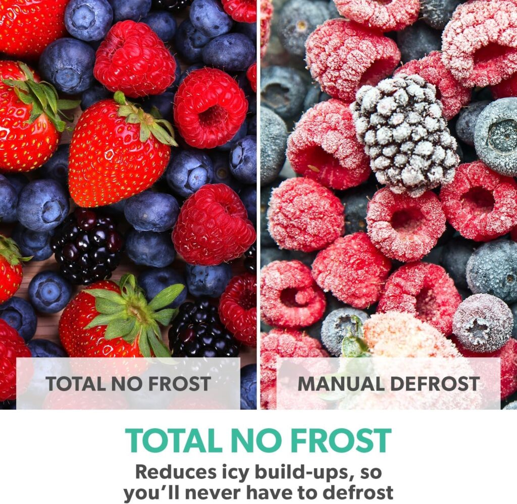 electriQ 430 Litre Side-By-Side American Fridge Freezer - Silver