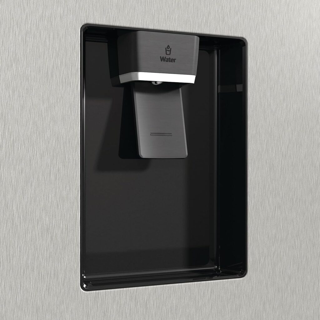 Fridgemaster MS91547DFE Freestanding American Side by side Door Fridge Freezer 547L, Metal Grey, Inverter compressor, Non-Plumbed Water Dispenser, 91 × 178.6 × 64.3 cm (W×H×D) Energy Rating E          [Energy Class E]